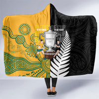New Zealand Australia Rugby Bledisloe 2026 Hooded Blanket Champion Trophy Maori Aboriginal Art