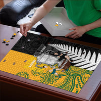 New Zealand Australia Rugby Bledisloe 2026 Puzzle Champion Trophy Maori Aboriginal Art