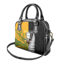 New Zealand Australia Rugby Bledisloe 2026 Shoulder Handbag Champion Trophy Maori Aboriginal Art