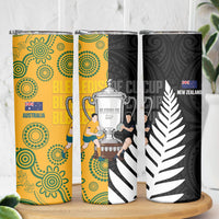 New Zealand Australia Rugby Bledisloe 2026 Skinny Tumbler Champion Trophy Maori Aboriginal Art