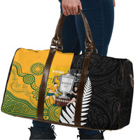 New Zealand Australia Rugby Bledisloe 2026 Travel Bag Champion Trophy Maori Aboriginal Art