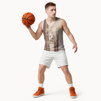 Swimming With Humpback Whales Season Tonga Basketball Jersey Tongan Tofuaa Ngatu Pattern Brown