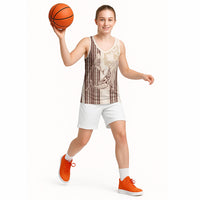 Swimming With Humpback Whales Season Tonga Basketball Jersey Tongan Tofuaa Ngatu Pattern Brown
