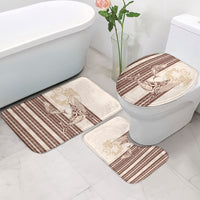Swimming With Humpback Whales Season Tonga Bathroom Set Tongan Tofuaa Ngatu Pattern Brown