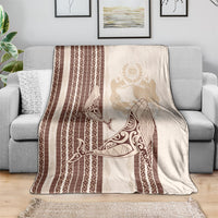 Swimming With Humpback Whales Season Tonga Blanket Tongan Tofuaa Ngatu Pattern Brown