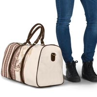 Swimming With Humpback Whales Season Tonga Travel Bag Tongan Tofuaa Ngatu Pattern Brown