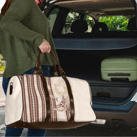 Swimming With Humpback Whales Season Tonga Travel Bag Tongan Tofuaa Ngatu Pattern Brown