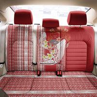 Swimming With Humpback Whales Season Tonga Back Car Seat Cover Tongan Tofuaa Ngatu Pattern Red
