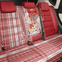 Swimming With Humpback Whales Season Tonga Back Car Seat Cover Tongan Tofuaa Ngatu Pattern Red