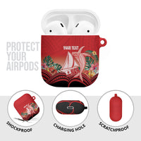 Vavau Sailing Festival Tonga Personalised AirPods Case Humpback Whale Sailboat Tropical Vibes