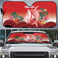 Vavau Sailing Festival Tonga Personalised Auto Sun Shade Humpback Whale Sailboat Tropical Vibes