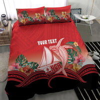 Vavau Sailing Festival Tonga Personalised Bedding Set Humpback Whale Sailboat Tropical Vibes