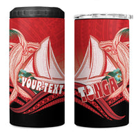 Vavau Sailing Festival Tonga Personalised 4 in 1 Can Cooler Tumbler Humpback Whale Sailboat Tropical Vibes
