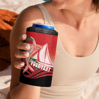Vavau Sailing Festival Tonga Personalised 4 in 1 Can Cooler Tumbler Humpback Whale Sailboat Tropical Vibes