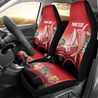 Vavau Sailing Festival Tonga Personalised Car Seat Cover Humpback Whale Sailboat Tropical Vibes