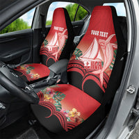 Vavau Sailing Festival Tonga Personalised Car Seat Cover Humpback Whale Sailboat Tropical Vibes