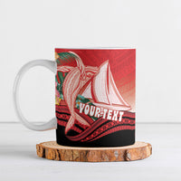 Vavau Sailing Festival Tonga Personalised Ceramic Mug Humpback Whale Sailboat Tropical Vibes
