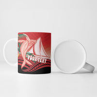 Vavau Sailing Festival Tonga Personalised Ceramic Mug Humpback Whale Sailboat Tropical Vibes