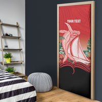 Vavau Sailing Festival Tonga Personalised Door Cover Humpback Whale Sailboat Tropical Vibes
