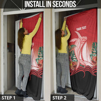 Vavau Sailing Festival Tonga Personalised Door Cover Humpback Whale Sailboat Tropical Vibes