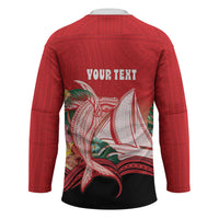 Vavau Sailing Festival Tonga Personalised Hockey Jersey Humpback Whale Sailboat Tropical Vibes