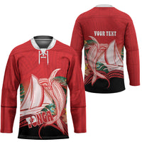 Vavau Sailing Festival Tonga Personalised Hockey Jersey Humpback Whale Sailboat Tropical Vibes