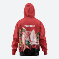 Vavau Sailing Festival Tonga Personalised Hoodie Humpback Whale Sailboat Tropical Vibes
