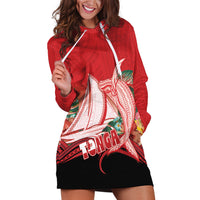 Vavau Sailing Festival Tonga Personalised Hoodie Dress Humpback Whale Sailboat Tropical Vibes