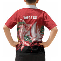 Vavau Sailing Festival Tonga Personalised Kid Hawaiian Shirt Humpback Whale Sailboat Tropical Vibes