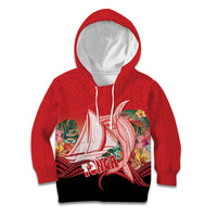 Vavau Sailing Festival Tonga Personalised Kid Hoodie Humpback Whale Sailboat Tropical Vibes