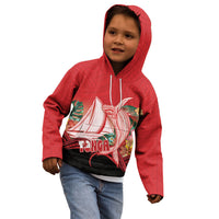 Vavau Sailing Festival Tonga Personalised Kid Hoodie Humpback Whale Sailboat Tropical Vibes