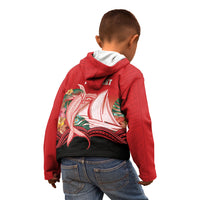 Vavau Sailing Festival Tonga Personalised Kid Hoodie Humpback Whale Sailboat Tropical Vibes