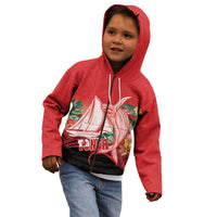 Vavau Sailing Festival Tonga Personalised Kid Hoodie Humpback Whale Sailboat Tropical Vibes