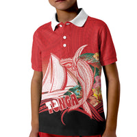 Vavau Sailing Festival Tonga Personalised Kid Polo Shirt Humpback Whale Sailboat Tropical Vibes