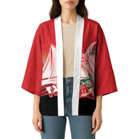 Vavau Sailing Festival Tonga Personalised Kimono Humpback Whale Sailboat Tropical Vibes