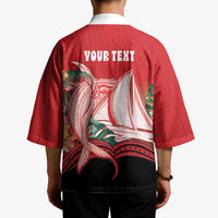 Vavau Sailing Festival Tonga Personalised Kimono Humpback Whale Sailboat Tropical Vibes