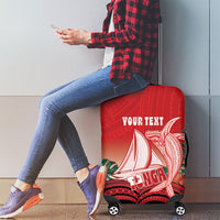 Vavau Sailing Festival Tonga Personalised Luggage Cover Humpback Whale Sailboat Tropical Vibes