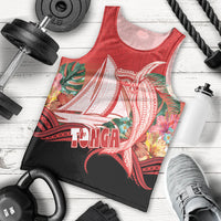 Vavau Sailing Festival Tonga Personalised Men Tank Top Humpback Whale Sailboat Tropical Vibes