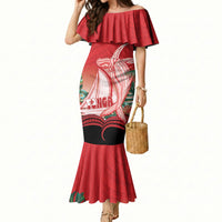 Vavau Sailing Festival Tonga Personalised Mermaid Dress Humpback Whale Sailboat Tropical Vibes