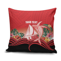 Vavau Sailing Festival Tonga Personalised Pillow Cover Humpback Whale Sailboat Tropical Vibes