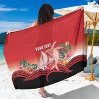 Vavau Sailing Festival Tonga Personalised Sarong Humpback Whale Sailboat Tropical Vibes