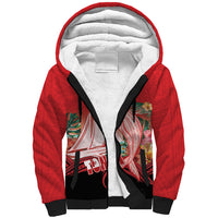 Vavau Sailing Festival Tonga Personalised Sherpa Hoodie Humpback Whale Sailboat Tropical Vibes