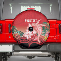 Vavau Sailing Festival Tonga Personalised Spare Tire Cover Humpback Whale Sailboat Tropical Vibes