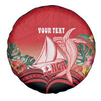 Vavau Sailing Festival Tonga Personalised Spare Tire Cover Humpback Whale Sailboat Tropical Vibes