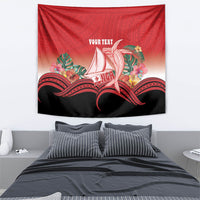 Vavau Sailing Festival Tonga Personalised Tapestry Humpback Whale Sailboat Tropical Vibes