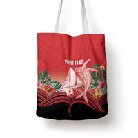 Vavau Sailing Festival Tonga Personalised Tote Bag Humpback Whale Sailboat Tropical Vibes