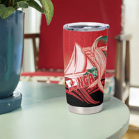 Vavau Sailing Festival Tonga Personalised Tumbler Cup Humpback Whale Sailboat Tropical Vibes