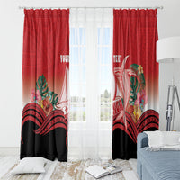 Vavau Sailing Festival Tonga Personalised Window Curtain Humpback Whale Sailboat Tropical Vibes