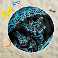 New Zealand Stingray Beach Blanket Aotearoa Whai With Maori Paua Shell