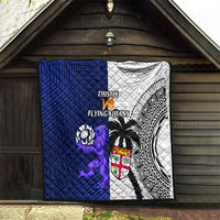Fiji And Scotland Rugby Quilt Fijian Tapa Pattern With Thistle LT14 - Polynesian Pride